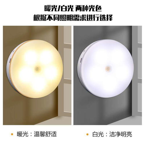 大号智能人体感应灯led充电插电小夜灯楼道卧室衣柜无线节能光控